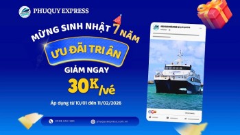 Phú Quý Express mừng sinh nhật 7 năm: Giảm ngay 30k/vé